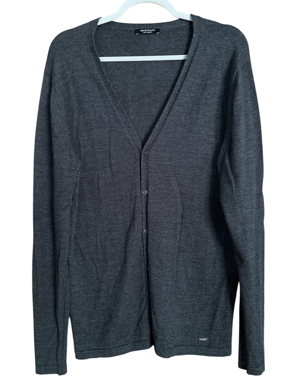 Marciano by Guess 100% Wool Charcoal Grey Cardigan XXL